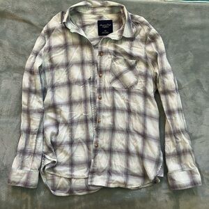 American Eagle Plaid Button-Up Shirt